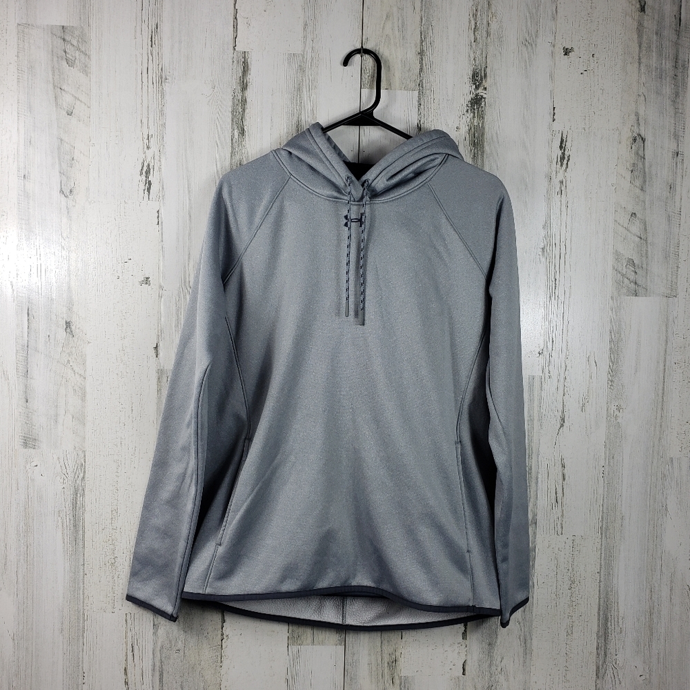 Under armour cold gear gray hoodie gender neutral size medium